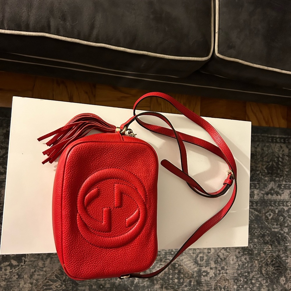 Gucci red camera bag